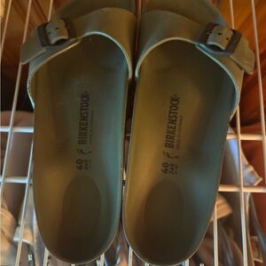 Birkenstock Green Slide Sandals